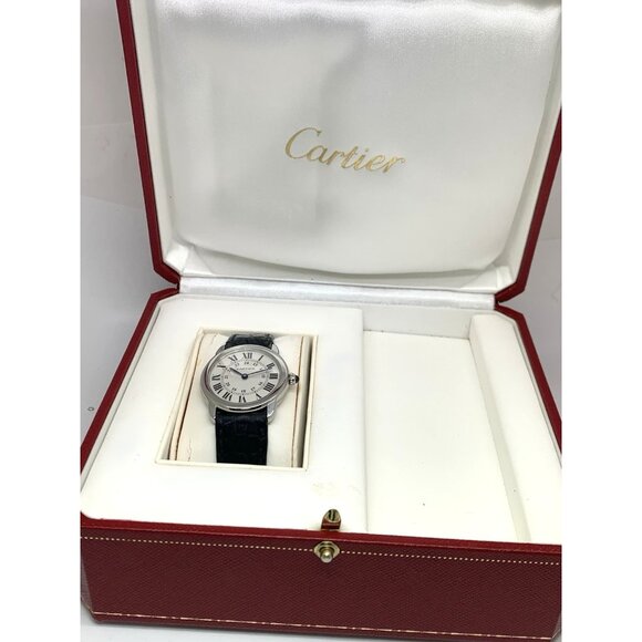 Cartier Ronde Solo W6700155 Women\'s Watch Swiss Quartz Silver Dial Leather 29mm main image 6